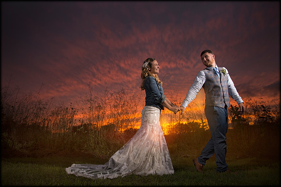 Sunset on the farm